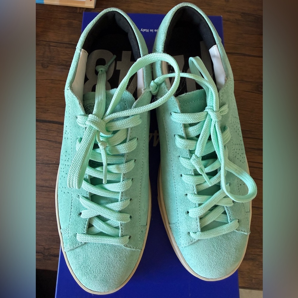 P448 Jack Low Top Sneakers in Aqua - Picture 15 of 15
